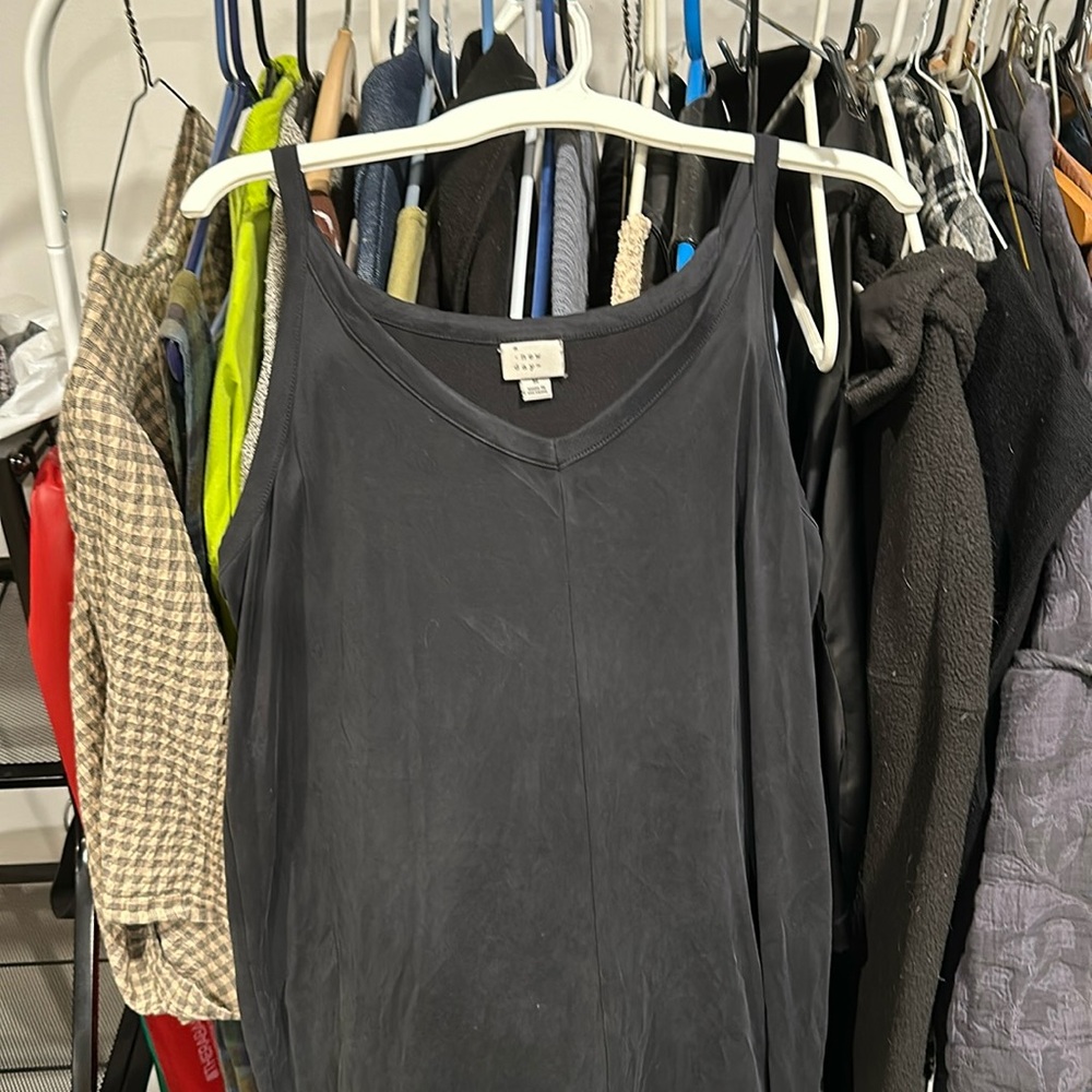 Black modal casual dress